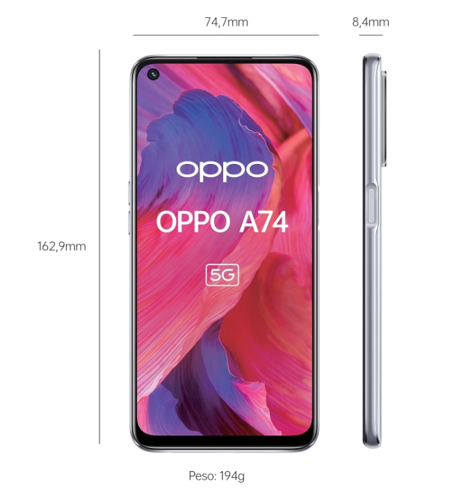 Oppo A74 5G (CPH2197) 6GB+128GB 6,5" Android 13 - Imagen 2