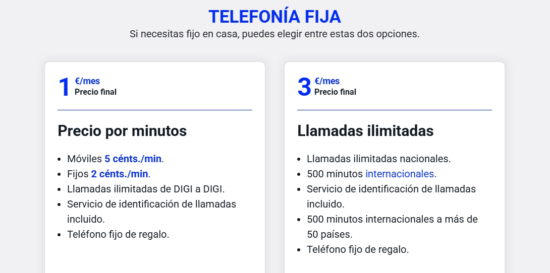 PROMOCIONALIA PROMOTECH distribuidor DIGI en Salamanca. Tarifas Telefonía Fija