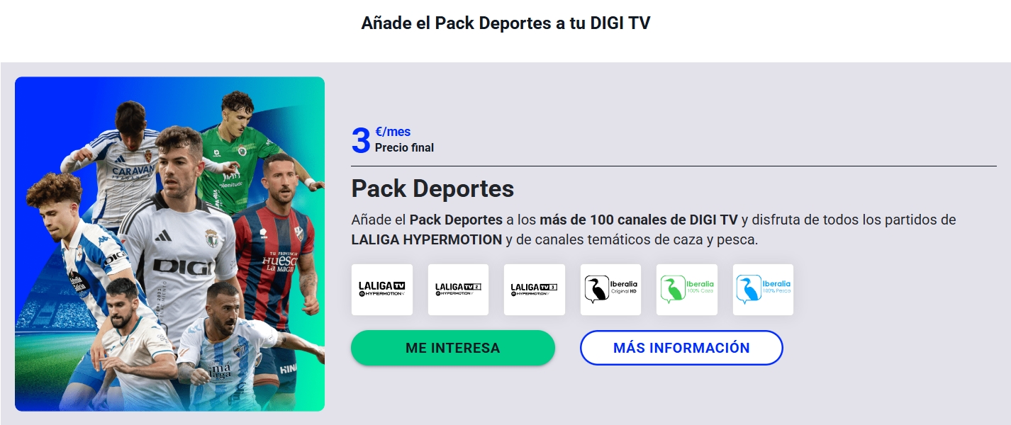 PROMOCIONALIA PROMOTECH distribuidor DIGI en Salamanca. Tarifa Pack Deportes