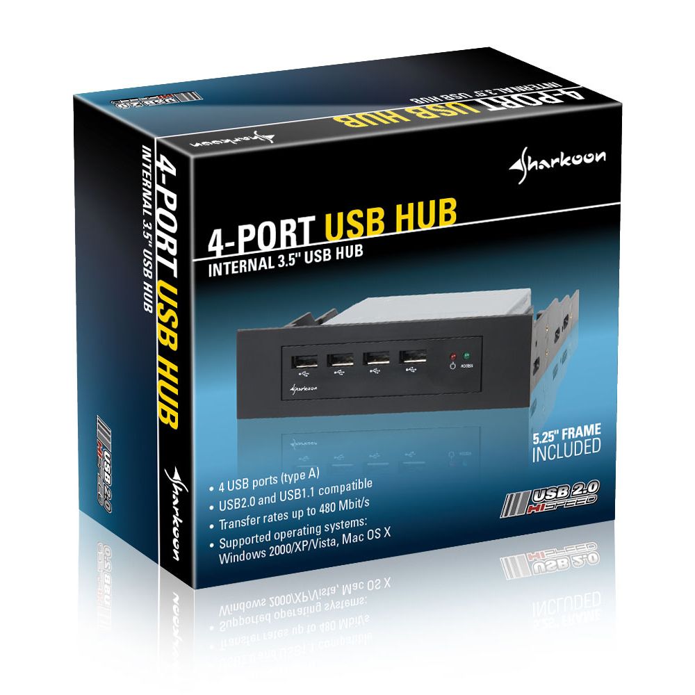 Sharkoon Hub USB 4 puertos interno 3