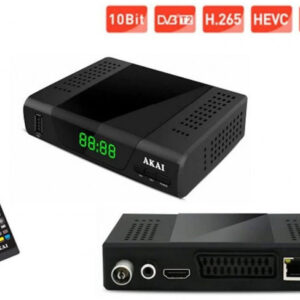 AKAI sintonizador TDT HD con mando a distancia programable