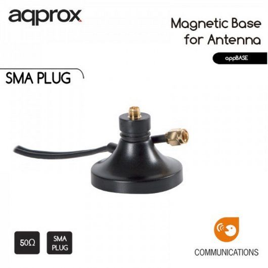Approx base magnética para antena wifi conector sma detalle conector