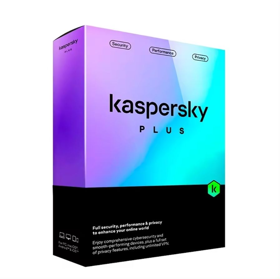 Antivirus Kaspersky Plus 3 dispositivos 1 año