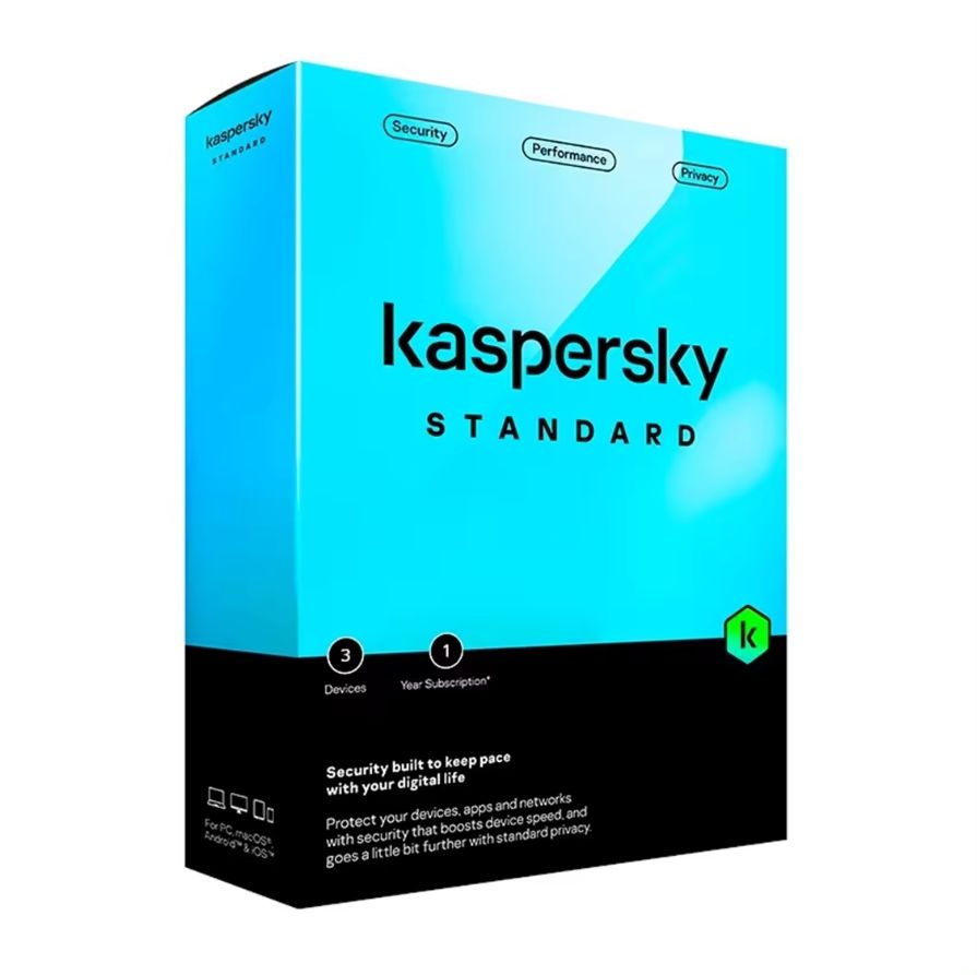 Antivirus Kaspersky Standard 3 dispositivos 1 año