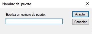 Agregar dispositivo impresora local configuración manual crear puerto nuevo escriba nombre puerto
